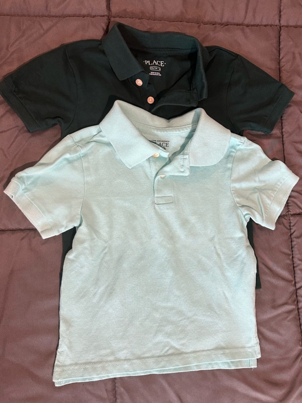 The Children's Place Aqua & Dark Green Polo Shirt Set